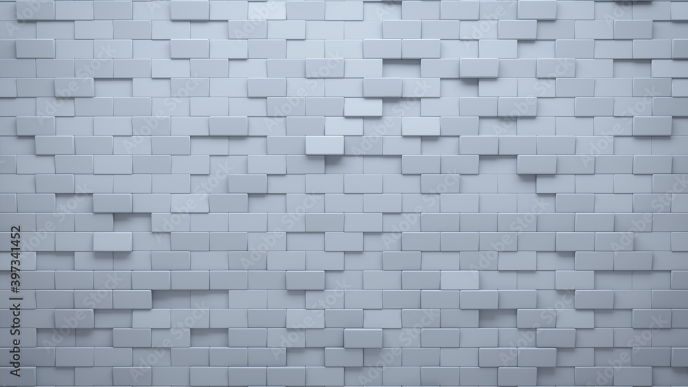 Futuristic, High Tech, light background, with a offset rectangular block structure. Wall texture with a 3D rectangle tile pattern. 3D render Futuristic, High Tech, light background, with a offset rectangular block structure. Wall texture with a 3D rectangle tile pattern. 3D render