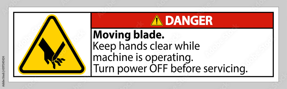 Danger Moving blade Symbol Sign Isolate on White Background Danger Moving blade Symbol Sign Isolate on White Background