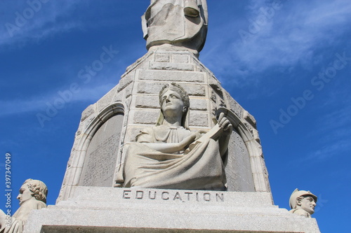 Education goddess in National Monument to the Forefathers Plymouth, Massachusetts.