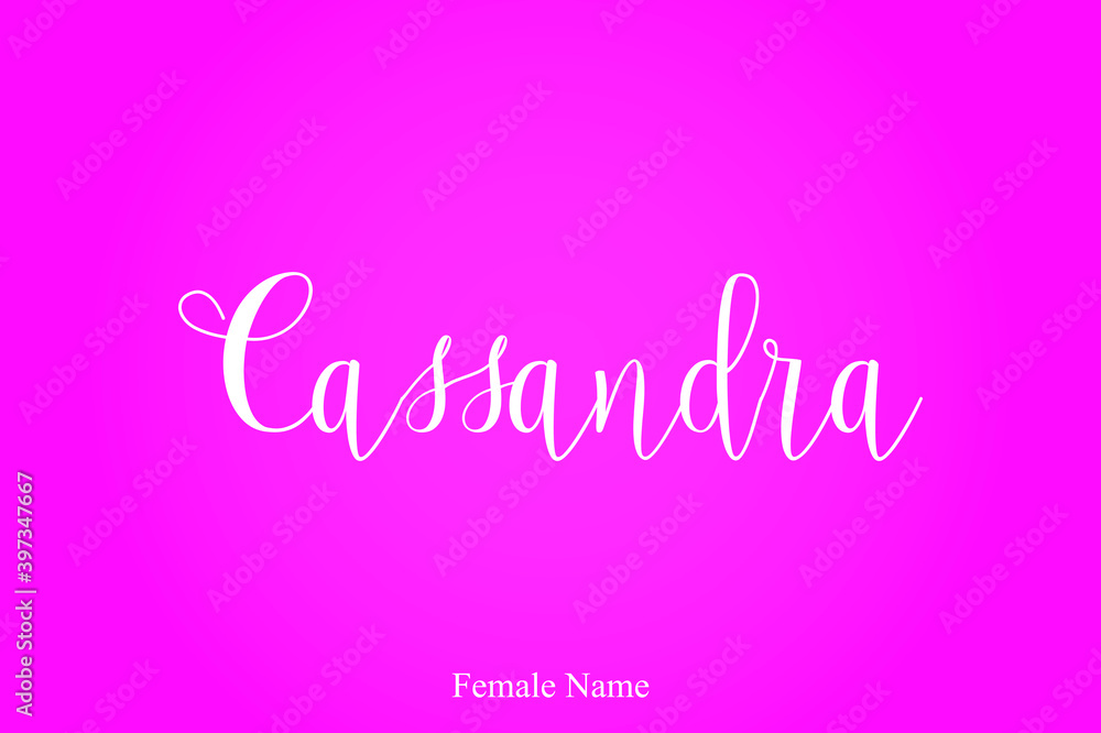 Handwritten Cursive Calligraphy Female Name 