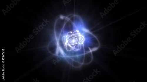 power energy rotating atom cell element background