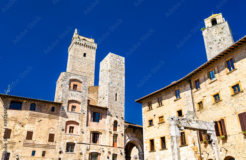 Medieval towers of San Gimignano, UNESCO world heritage in Tuscany, Italy