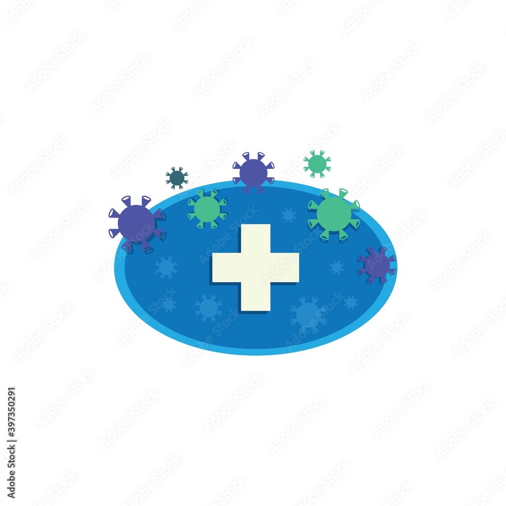 Fototapeta premium protection coronavirus vector icon design