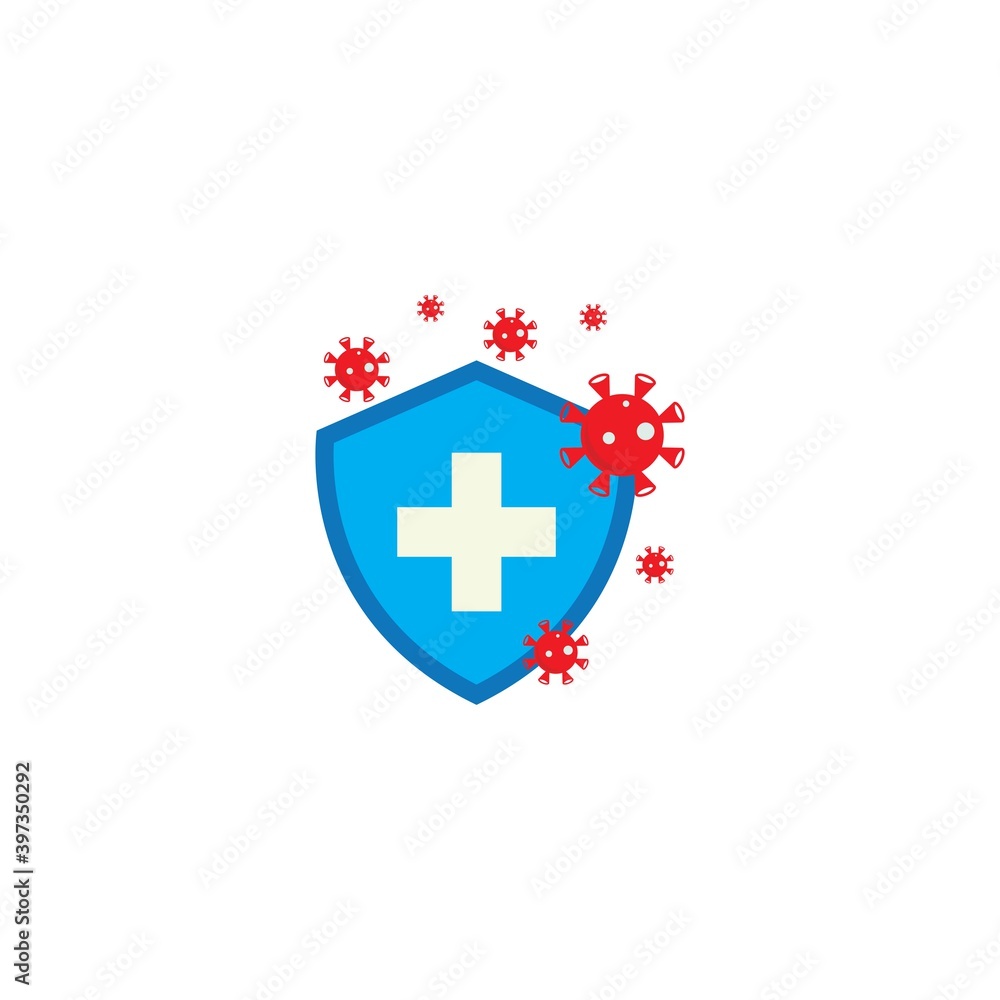 Obraz premium protection coronavirus vector icon design
