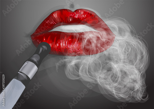 woman vaping