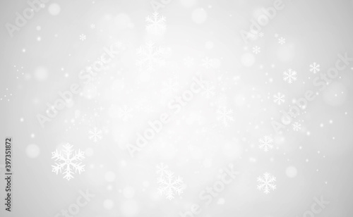 Abstract winter background with falling snowflakes.Christmas Background