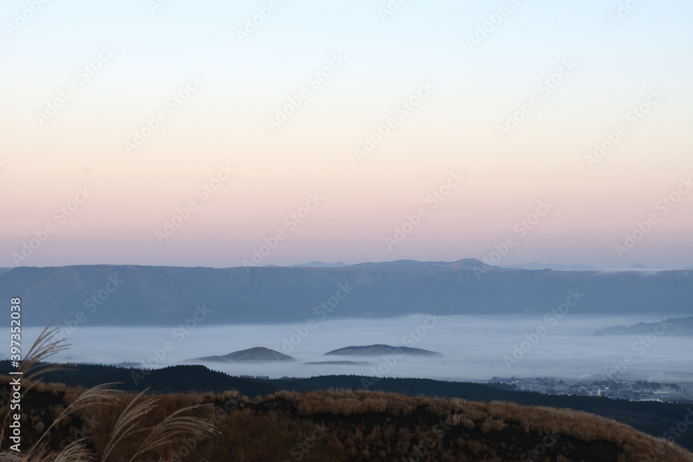 Sea of ​​clouds in Aso seen from Sensuikyo [December]