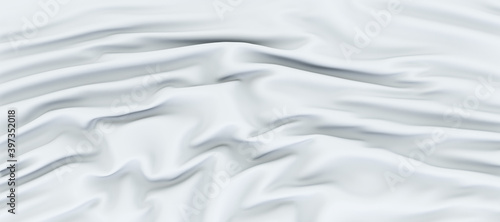 Fototapeta Naklejka Na Ścianę i Meble -  white silk fabric background., luxury smooth background, wave silk satin, abstract, 3D render