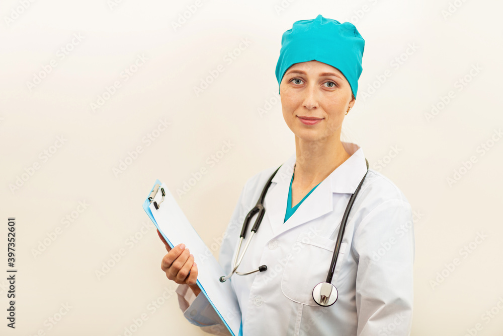 Doctor or nurse holding hands clipboard on beige background, measles injection syringe for baby, man, woman vaccination, medicine and drug concept. Vaccination against Coronavirus covid-19 pandemic Doctor or nurse holding hands clipboard on beige background, measles injection syringe for baby, man, woman vaccination, medicine and drug concept. Vaccination against Coronavirus covid-19 pandemic
