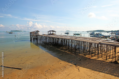 Tanjung Binga or the Fisherman s Village in Belitung Island  Indonesia.