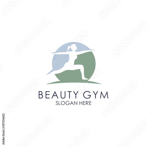 Healthy Gym, Fitness, Yoga Vector Logo