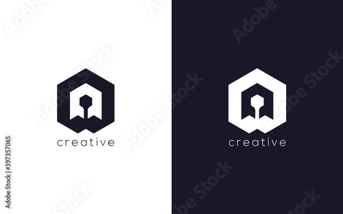 fast secure protect logotype, creative vector based icon template