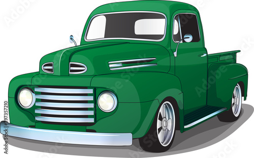 1940's Green Classic Pickup Truck