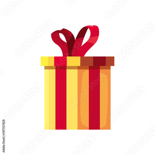 Gift with bowtie vector design