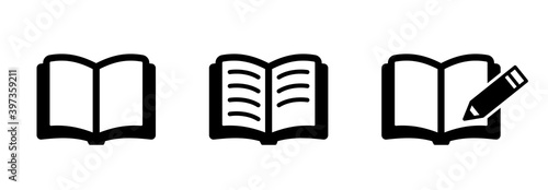 本のアイコンセット／シンプル／ノート／読書／勉強／学習／鉛筆／ビジネス