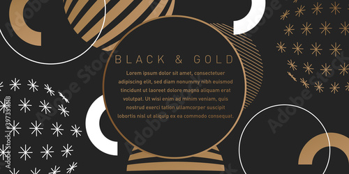 Black and Gold Background