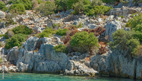  Kekova is an island keeps under water the ruins of 4 ancient cities, that fell into the water in the II century BC as a result of an earthquake © aleks