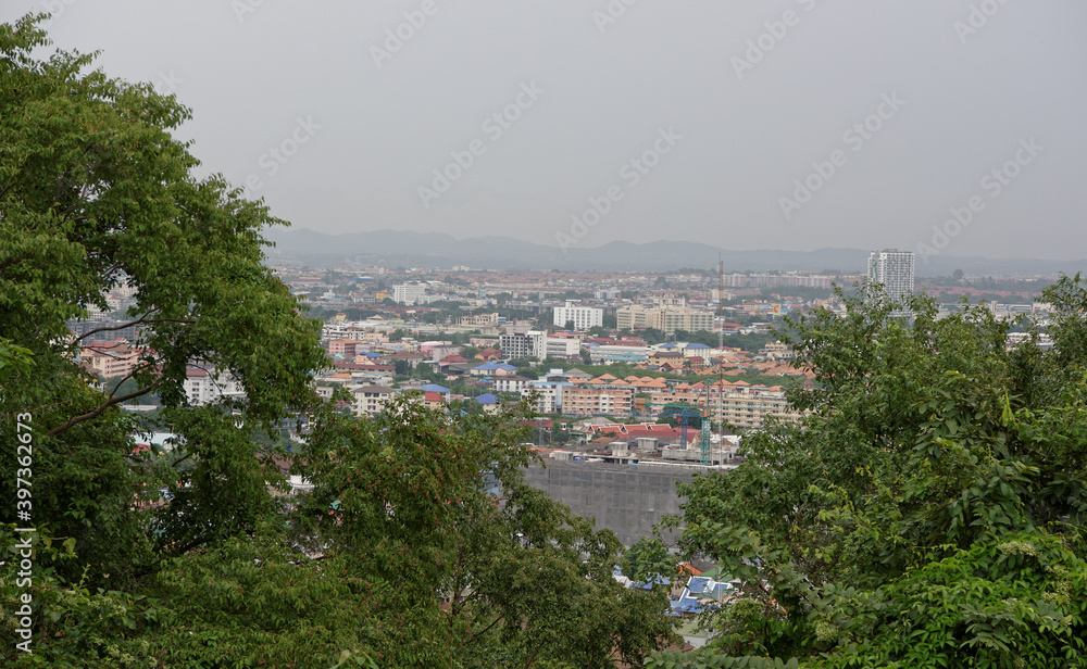 View of Pattaya with Prayai Hill.Thailand