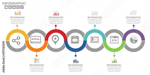Business data Process chart. diagram with steps, options, parts or processes. business template for presentation. Abstract elements of graph, Creative concept for infographic.
