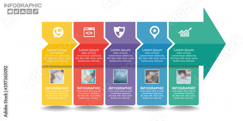 Business data Process chart. diagram with steps, options, parts or processes. business template for presentation. Abstract elements of graph, Creative concept for infographic.
