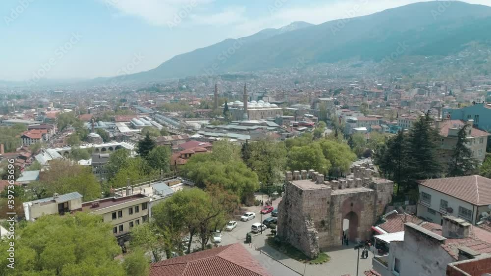 Aerial view of Bursa City Landscape in Turkey. 4K Footage in Turkey Aerial view of Bursa City Landscape in Turkey. 4K Footage in Turkey