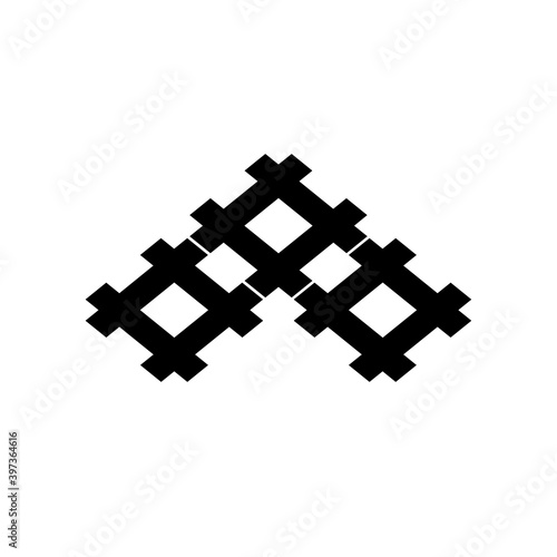 井桁紋・三つ盛り井桁（みつもりいげた）