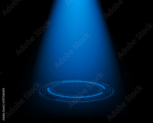 Blue light illustration technology background concept
