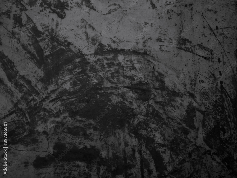 Dark wall black and gray cement background, grunge texture concrete and grungy old abstract