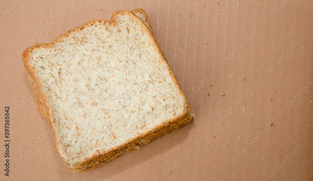Bread put on the paper, ready to eat Bread put on the paper, ready to eat