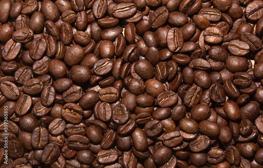 Obraz premium Coffee beans texture background,