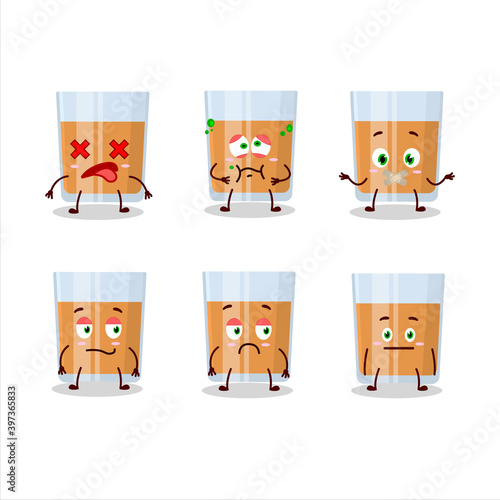 Glass of chocolates cartoon character with nope expression