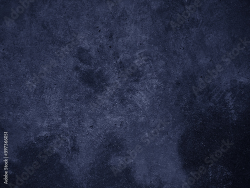 Dark wall black-blue cement background, grunge texture concrete, Indigo grungy old pattern