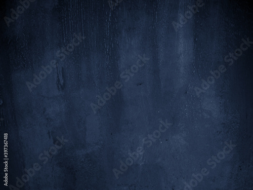 grunge texture concrete background, closeup wall cement dark blue color