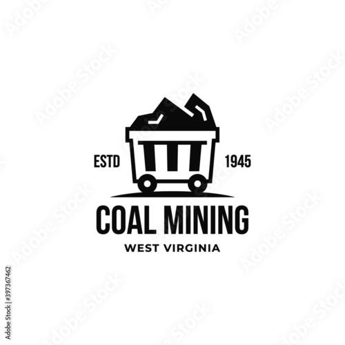 Coal Icon Logo Vector Symbol. Mine Icon.