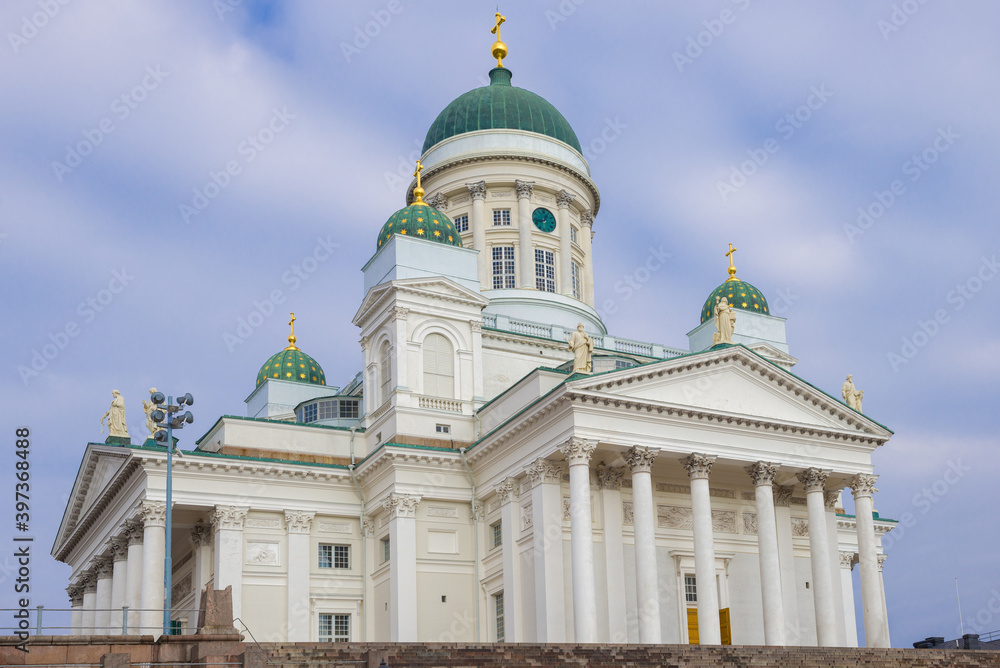 Cathedral of Saint Nicholas on March afternoon. Helsinki, Finland