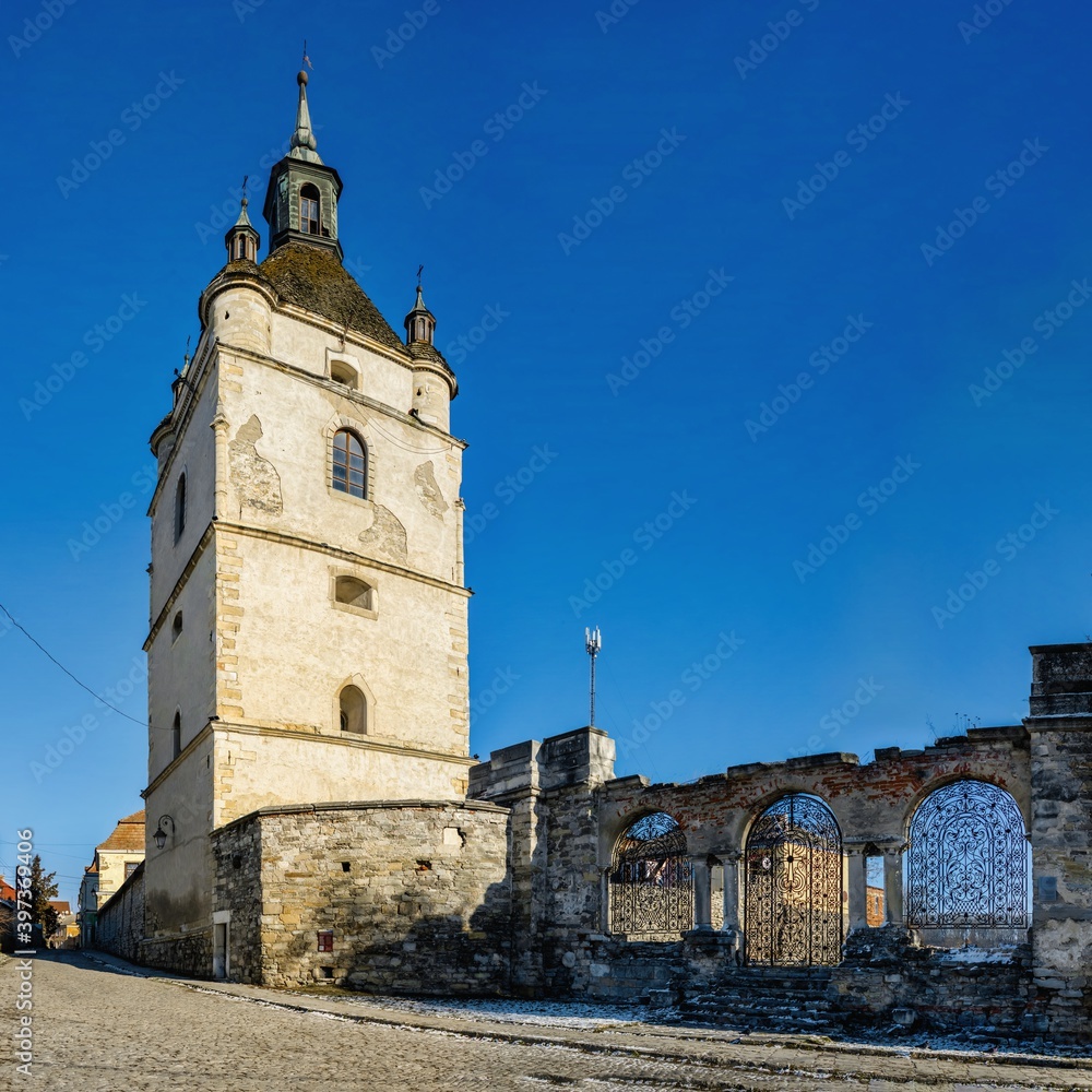 Bell tower of St. Stepanos in Kamianets-Podilskyi, Ukraine