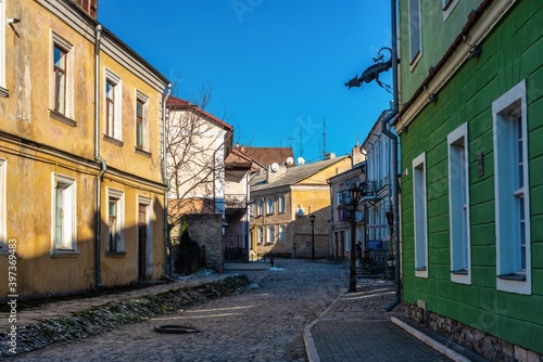 Fototapeta Naklejka Na Ścianę i Meble -  The old street of Kamianets-Podilskyi, Ukraine