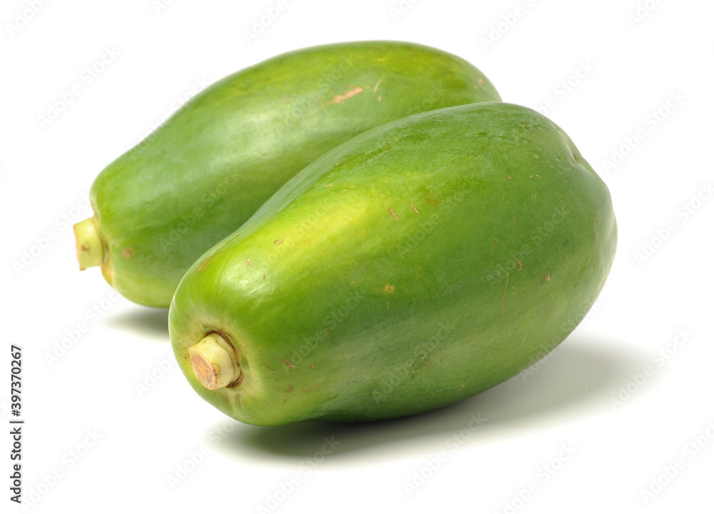 Papaya fruit isolated on a white background Papaya fruit isolated on a white background