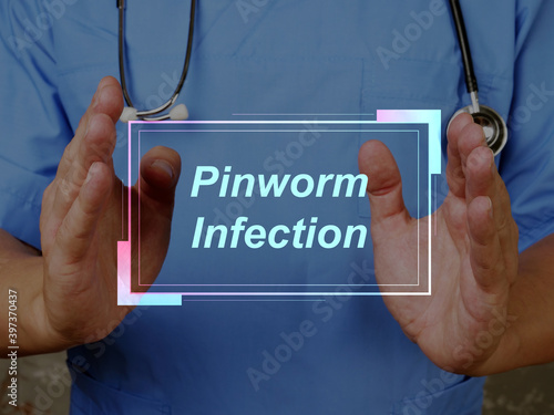 Conceptual photo about Pinworm Infection with written text. photo
