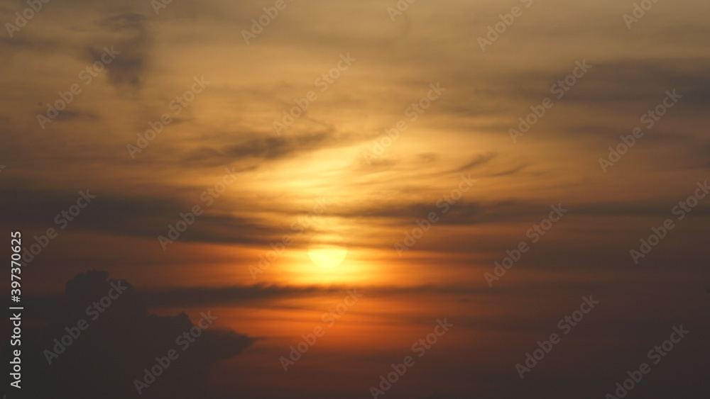 View of sunset sky with clouds