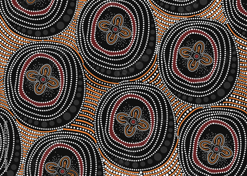 Dotted aboriginal art pattern