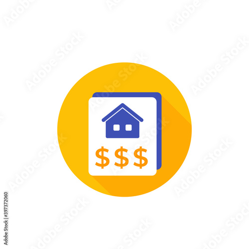 House for sale icon, real estate vector © nexusby
