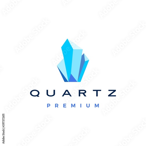 quartz stone logo vector icon illustration