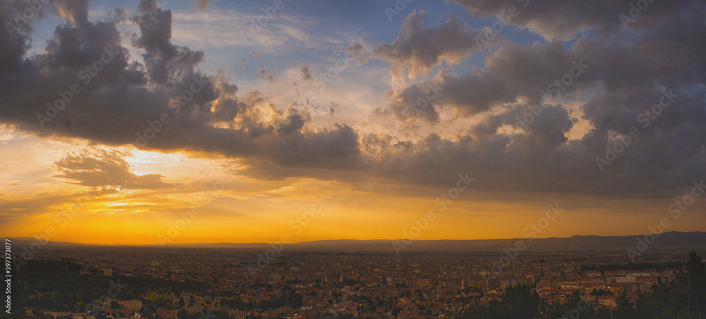 sunrise over the mountains