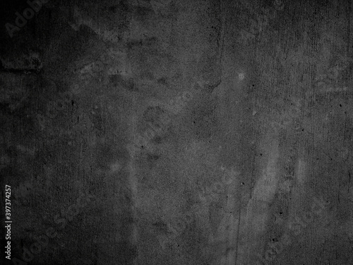 Dark cement background, Black and white grunge texture concrete, Gray wall grungy abstract