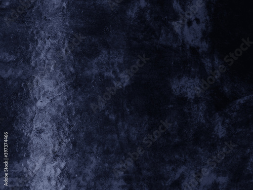 Dark cement background, Black-blue grunge texture concrete, Indigo wall grungy abstract
