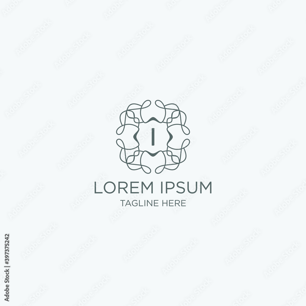 Premium monogram letter I initials logo. Universal symbol icon vector design. Luxury Premium monogram letter I initials logo. Universal symbol icon vector design. Luxury