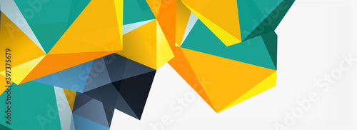 3d mosaic abstract backgrounds, low poly shape geometric design