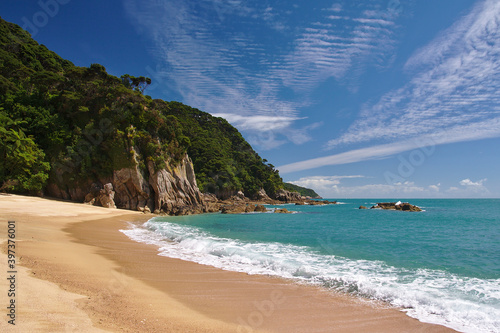 Anapai Bay beach in Abel Tasman National Park, New Zealand