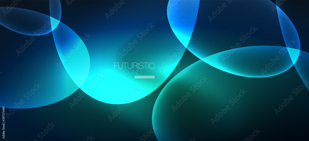 Neon ellipses abstract backgrounds. Shiny bright round shapes glowing in the dark. Vector futuristic illustrations for covers, banners, flyers and posters and other Neon ellipses abstract backgrounds. Shiny bright round shapes glowing in the dark. Vector futuristic illustrations for covers, banners, flyers and posters and other
